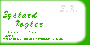 szilard kogler business card